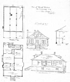 Plan of proposed residence for P. Manser Esq., Fern Street, Victoria, B.C.