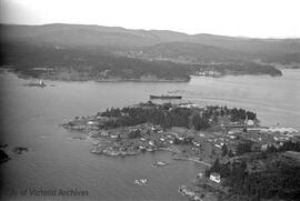 Aerial photos of ships in and around Esquimalt Harbour