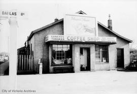 Coffee shop at N.E. corner of Dallas Road and Erie Street