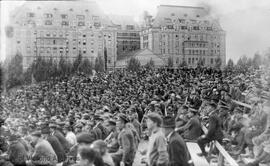 Baseball game on opening day of the Victoria Memorial Stadium