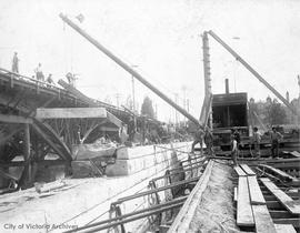 Causeway under construction