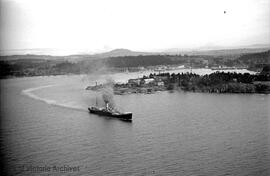 Aerial photos of ships in and around Esquimalt Harbour