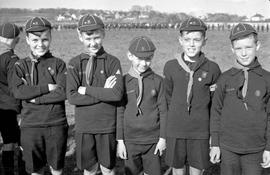 Cubs at a rally for the visit of Lord Baden Powell