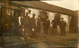 Group at the Victoria Water Works on Pandora Avenue at Chambers Street including Thomas Preece and Ernie MacDonald