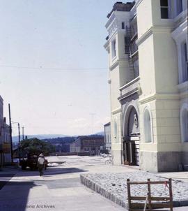 Bastion Square during renovations looking west