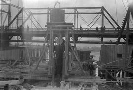 Johnson Street Bridge under construction