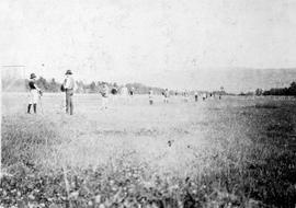 Lacrosse (?) game at Cowichan Bay