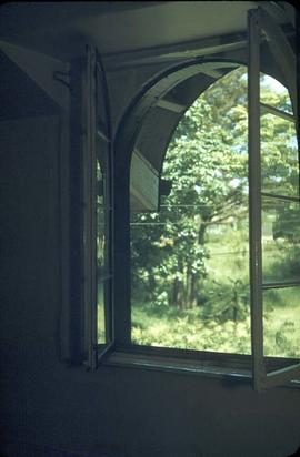 William Fraser Tolmie family home at 3498 Lovat Avenue known as "Cloverdale", looking out window