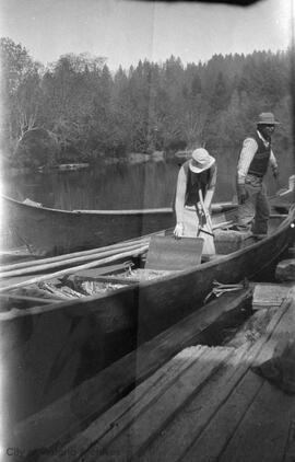 Loading up canoe