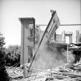 Work Point Barracks, Officer's and N.C.O. married quarters being demolished