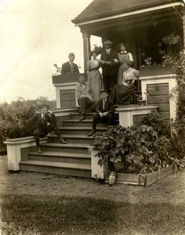 Rochfort family on the steps of 2051 Runnymede Avenue