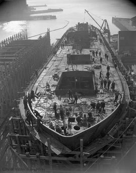 Ship under construction