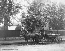 Justice Paulus A. Irving's carriage outside 46 Cook Street