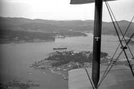 Aerial photos of ships in and around Esquimalt Harbour