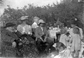 Tea party at "Marifield" Bishop Edward Cridge residence at 238 Government Street