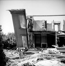 Work Point Barracks, Officer's and N.C.O. married quarters being demolished