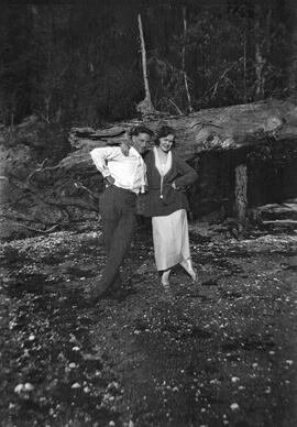 Mary Rattenbury with unidentified man