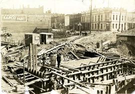 Construction of the Johnson Street Bridge