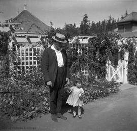 Michael McDonald and daughter at Butchart Gardens