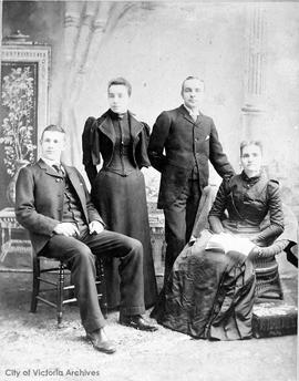 McPherson family. L to R: Thomas S. McPherson, sister, brother and mother Mrs. McPherson