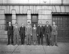 B.C. Telephone [group outside of building]