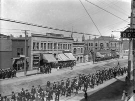 Funeral procession on Yates Street