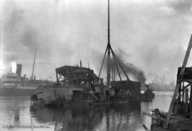 Johnson Street Bridge under construction