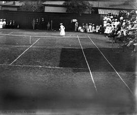 Women's lawn tennis match