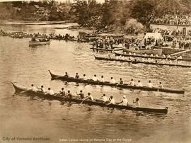 First Nations canoe races at the Gorge Regatta