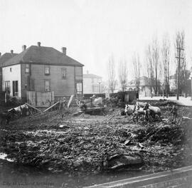 Excavation for Royal Theatre, corner of Broughton Street and Blanshard Street