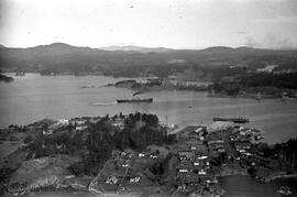 Aerial photos of ships in and around Esquimalt Harbour