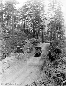 Car on the Malahat