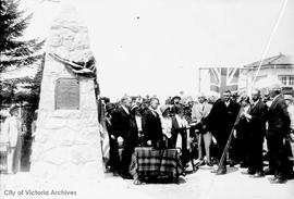 Unveiling of the Fort Victoria Memorial Cairn on the causeway