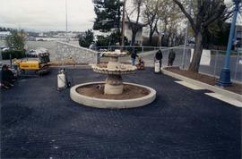 Rotary Welcome garden at Ogden Point - fountain construction