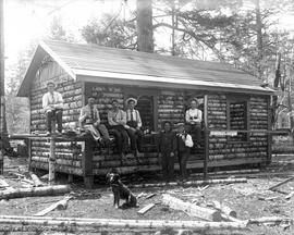 Construction of "Teddy Bear Cabin" at Langford Lake