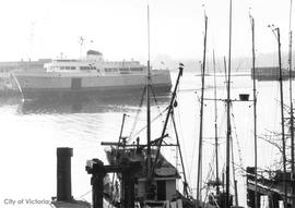 M.V. Coho arriving from Port Angeles in Inner Harbour