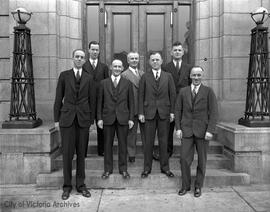 B.C. Telephone [group outside of building]