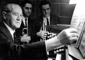 Organist E. Power Biggs at Christ Church Cathedral