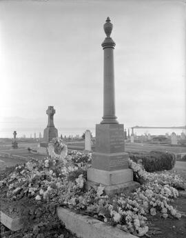 Stephen Jones, flowers on a grave