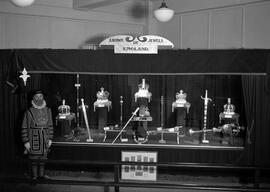 Crown jewels of England display at David Spencer Limited