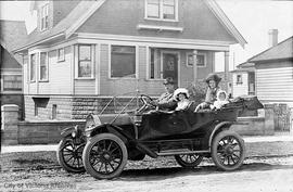 Unidentified family in their car