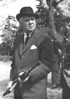 Lieut. Gov. John R. Nicholson inspecting Canadian Scottish Regiment