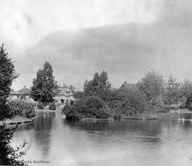 Goodacre Lake Beacon Hill Park, looking across towards Douglas Street