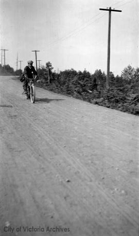 Man on a motorcycle in Alberni Valley