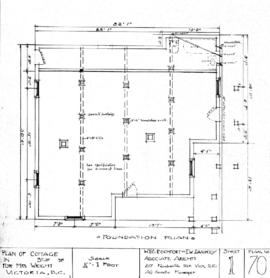 Plan of cottage in [blank] St., Lot [blank], Blk [blank], for Mrs. Wright, Victoria, B.C.