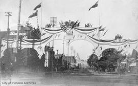 Decorations for the visit of the Duke and Duchess of Cornwall and York