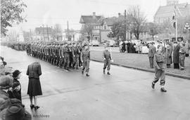 Military on parade on Pandora Avenue