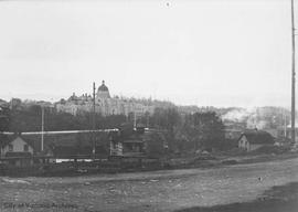 Parliament Buildings looking south west towards Collinson Street