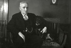 Mr. William Marchant with his dog