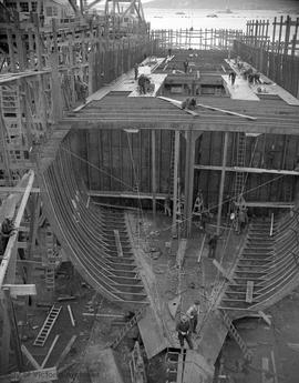 Ship under construction at Esquimalt